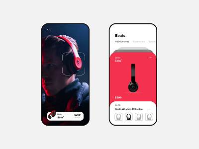 Beats App beats by dre exploration flat ios landing minimal mobile app modern trending ui