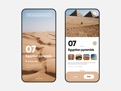 Travel Page Concept design interface ios minimal mobile app modern photography trending typography ui