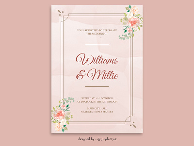 wedding card dribble dribbleartist flyer flyerdesign graphic graphicdesign illustration photoshopart ui vector