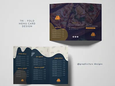 Trifold Menu Card Design dribble dribbleartist flyer flyerdesign graphic graphicdesign illustration photoshopart ui vector