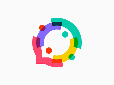 diversity people talk chat bubble logo branding bubble chat color colorful diversity family help logo multiply opacity overlap overlapping overlay people social talk team transparency