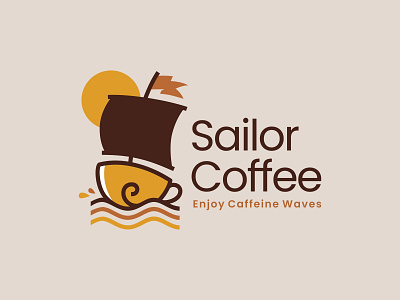 Sailor Coffee Ship Logo