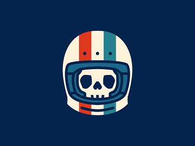 Retro Skull Rider Logo