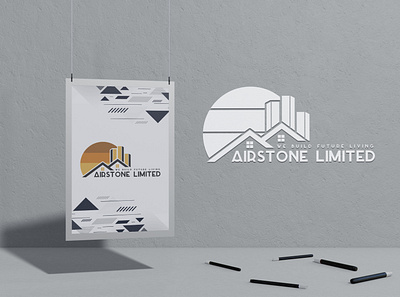 Airstone brand branding creative design flat illustration kampon khan logo ui vector
