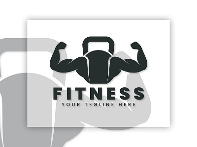 FITNESS branding creative design flat icon illustration kampon khan logo logo design vector