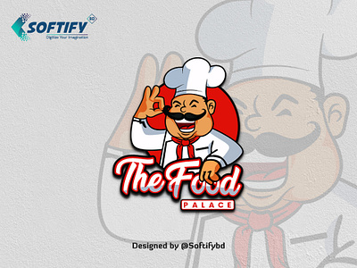 The Food Palace branding cook design flat food icon identity illustration internet kampon kampon khan logo logo design logotype mascot restaurant vector