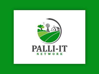 Palli It Network behance brand branding design flat icon illustration kampon khan logo vector