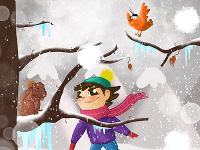 🖤 winter illustration art design