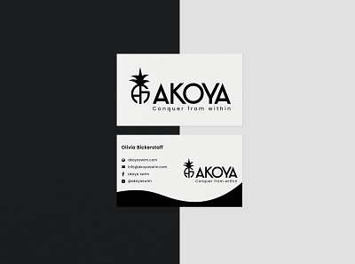 Akoya Business Card app design branding businesscard design illustration