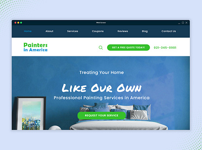Painting Services Homepage app design branding design designer homapage landing page landing page design landingpage minimal minimal website painting services services homepage ui ui design ux ux design web web design website website design