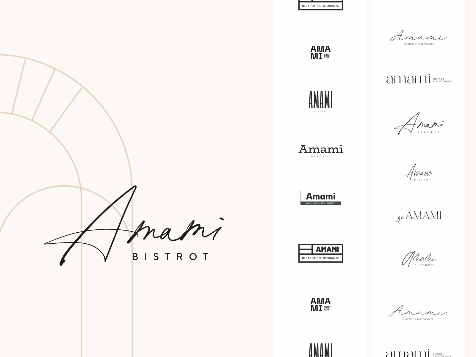 Branding - Amami Bistro adobe amami bar bistro brand design branding green identity branding logo menu restaurant typography