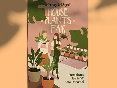 Houseplants Fair Poster design illustration illustration art plant illustration poster poster art posters typography