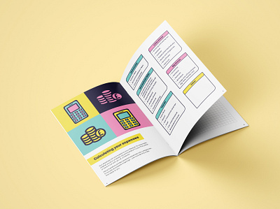 LSU - Budgeting Advice Booklet book booklet booklet design booklets brochure brochure design budgeting colorful layout layout design students typography