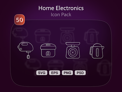 Home Electronics Icon Pack icon illustration illustrator line lineal logo vector