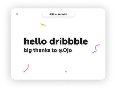 Hello Dribbble