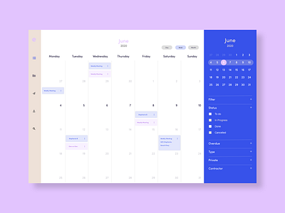 Calendar Page - Daily UI dailyui dailyuichallenge design digital marketing graphic design typography ui