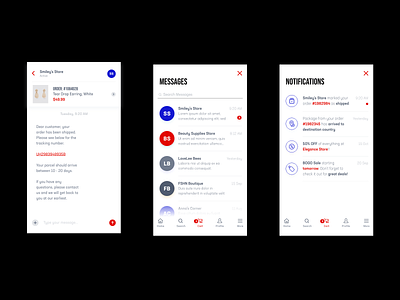 Daily UI- Ecomm Messages and Notifications
