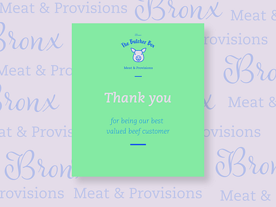 Thank You Card For a Butcher Shop branding design digital marketing graphic design illustration typography