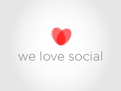 We love social logo branding identity logo opacity web design