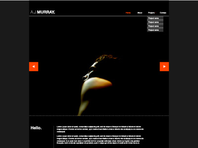 A J Murray Photography photography slideshow ui web design