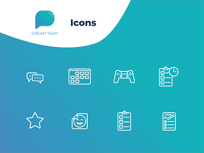 DreamTeam icons icon design icon set iconography icons logo vector