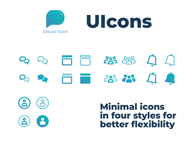 Dreamteam UIcons app icon icon design icon set iconography icons minimal ui uidesign vector