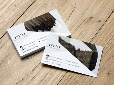 Burtan Wood Alive businesscard design photography