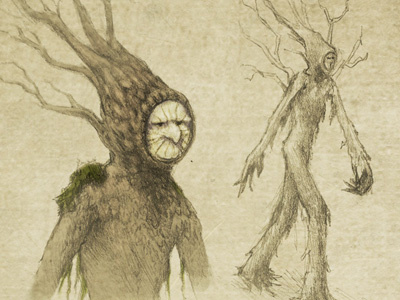 Treant character concept development ent fantasy game treant tree