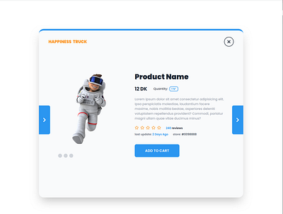 single product popup graphic design web