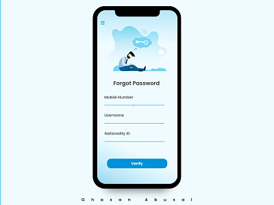 Forgot Password - Banking App design ios mobile ui ui ui ux ux ux design