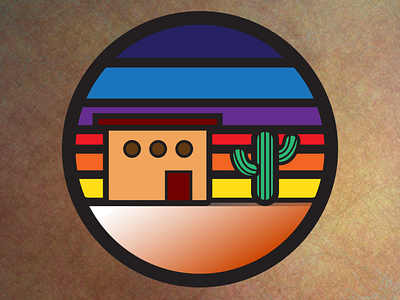 CG, AZ adobe house arizona badge cactus casa grande desert sunset