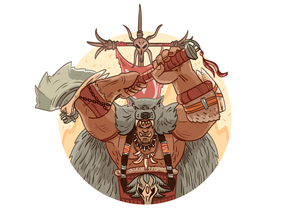 Warcraft Durotan battle character drawing durotan illustration movie orc warcraft