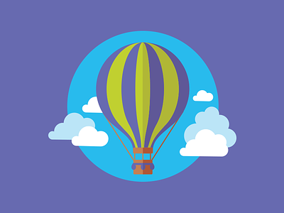 Air Balloon adventures aerostat air balloon clouds flat holiday icon illustration sky sport vector
