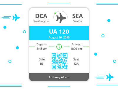 Daily UI 024 - Boarding Pass!