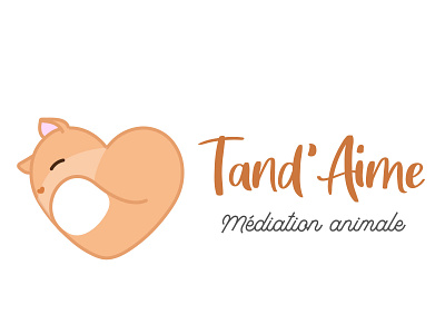 Logo design with animal animal automn cat cute fox heart logo logo design logodesign sleeping sweet