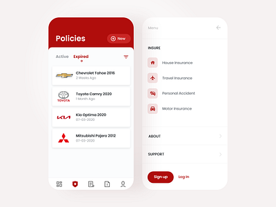 Insurance Mobile App adobe xd design insurance ui ux