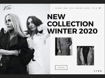 Website Concept 01 branding design fasion homepage layout shop store typography ui ux web web design website