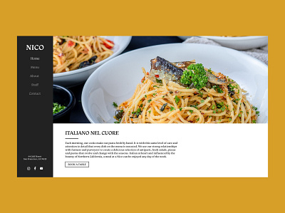Website Concept 03 homepage layout logo restaurant ty typography ui ux web web design