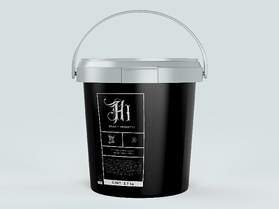 Bucket Label Concept for Hi!Neo bucket concept label mockup package visual identity
