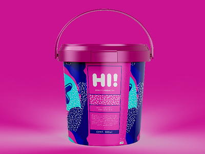 Bucket Label Concept for Hi!Neo bucket concept label mockup package visual identity