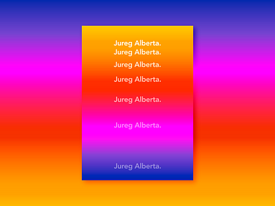 Jureg Alberta 70's Poster art direction gradient graphic design jureg lettering poster poster design type typography