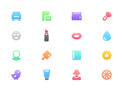 Multicolor icons practice