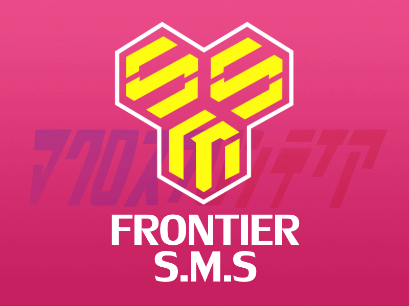 Macross SMS dynamic flat graph logo purple yellow