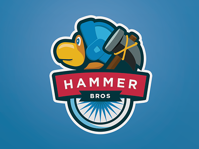 Team Logo bros flat frisbee hambros hammer logo mario sports ultimate