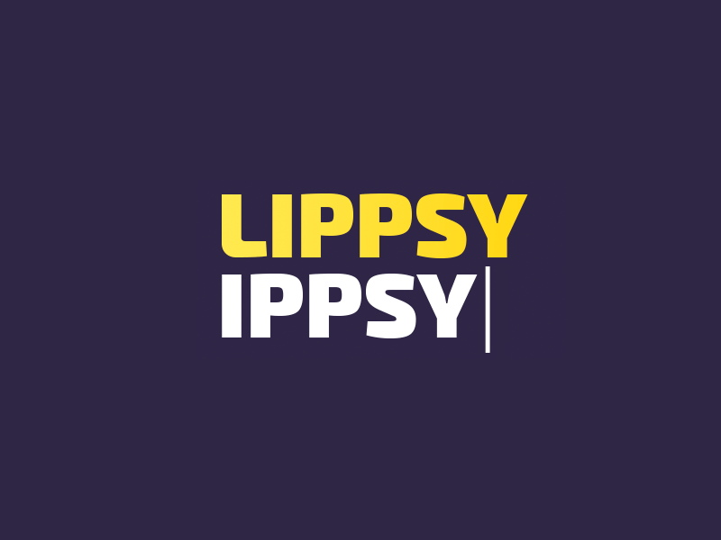 Lippsy Ippsy lorem ipsum gif logo animation