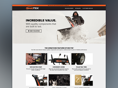 New Sno-Tek Site ariens blower sno tek snow winter