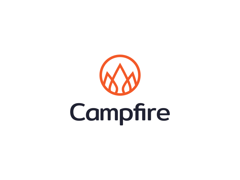 Campfire Branding Concept campfire fire logo