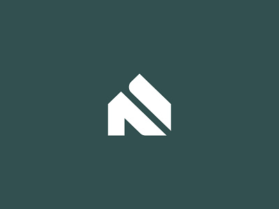 House + N Logo branding clean home house house logo logo logo design minimalist n n logo