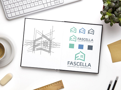 F + Home logo design f f logo home home logo logo logo design logo grid