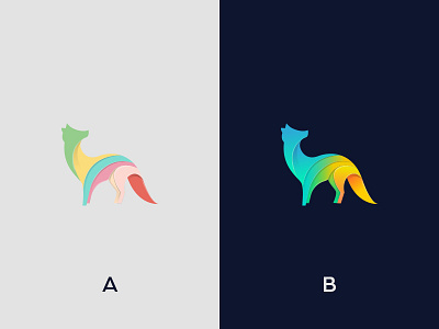 Fox abstract animal branding fox graphic design logo logo design